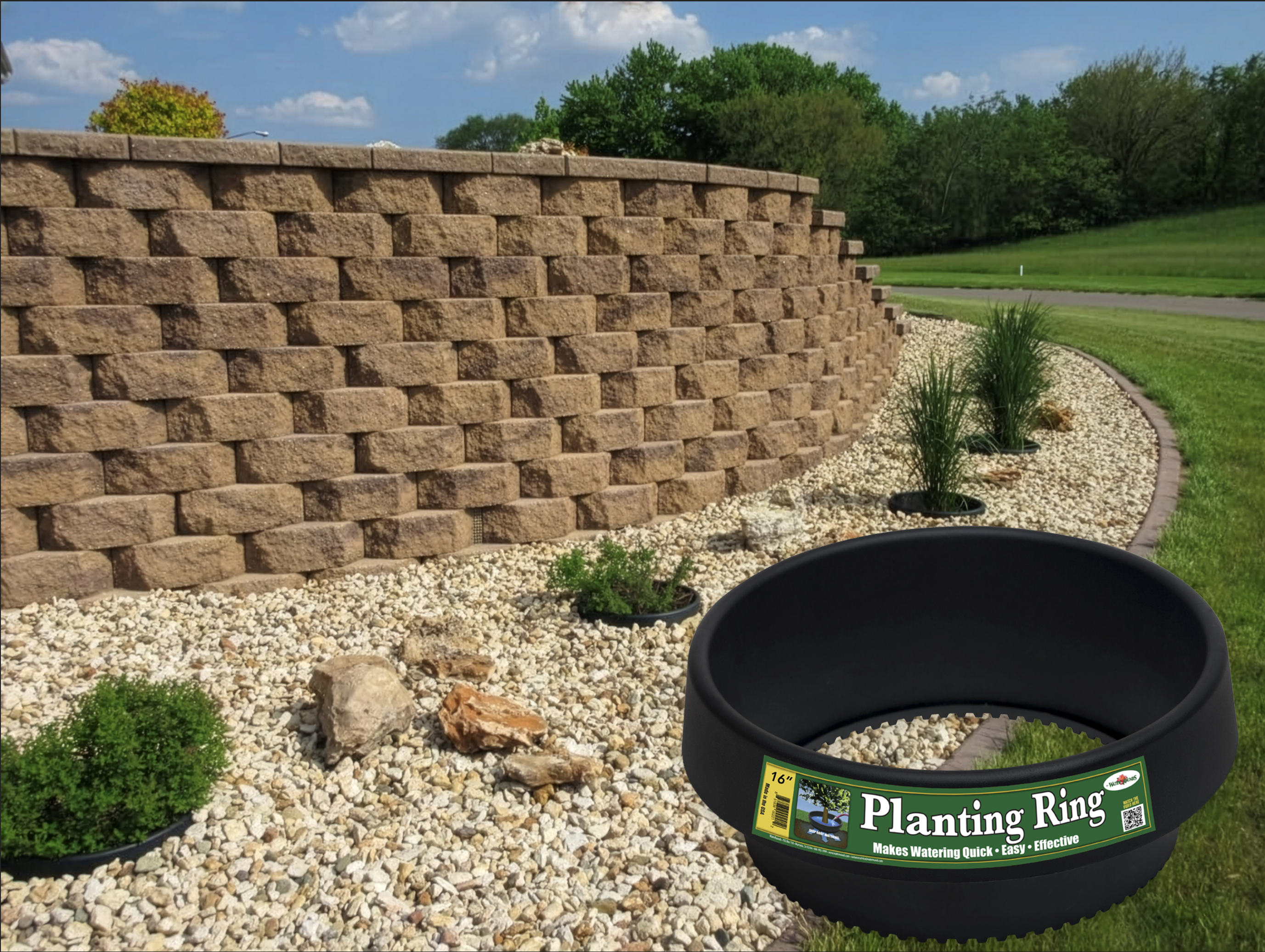 WATERROUNDS® Planting Rings – Deep Watering Basins & Edging for Trees, Rose, Shrubs & Vegetables