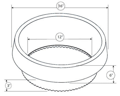 3 Pack of 16 inch Planting Rings